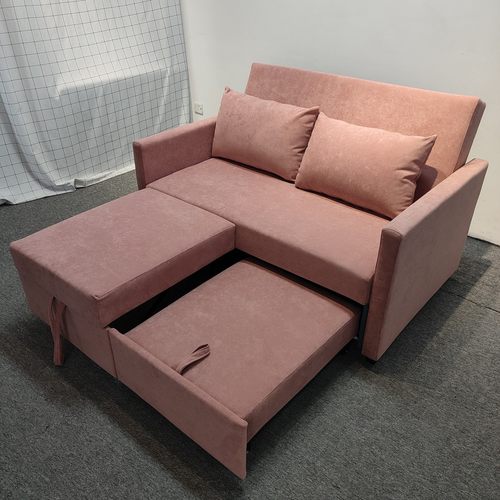 新款多功能小户型科技绒布推拉沙发床防猫抓化公寓可折叠梳客厅