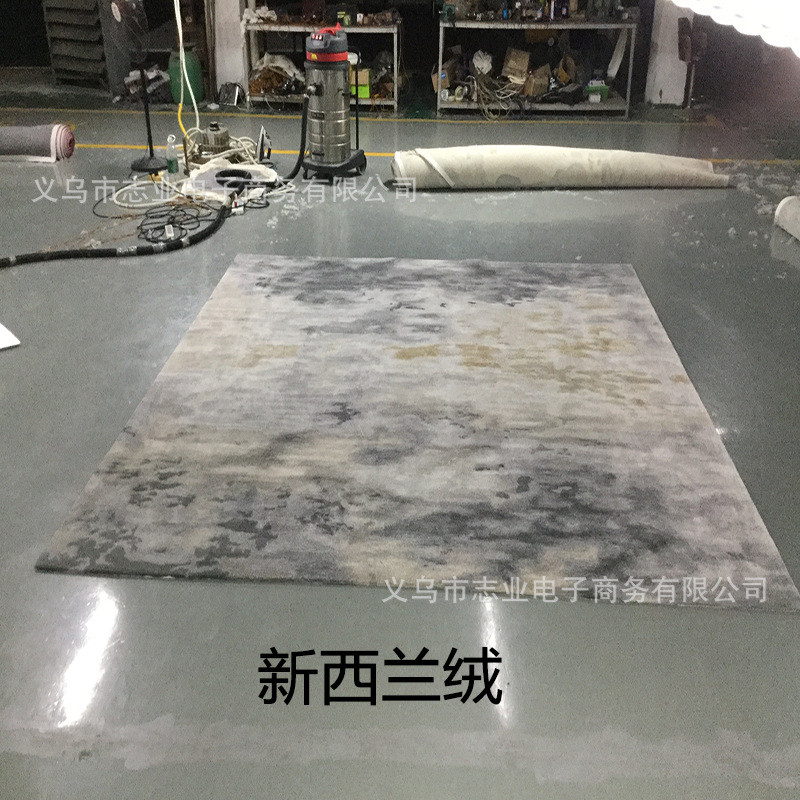 来图diy海藻纤维轻奢米酒地毯植绒地垫超大尺寸100高端店别墅