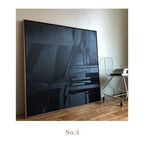 纯手绘油画《锦色》感装饰画客厅寂风侘餐厅挂画简约现代
