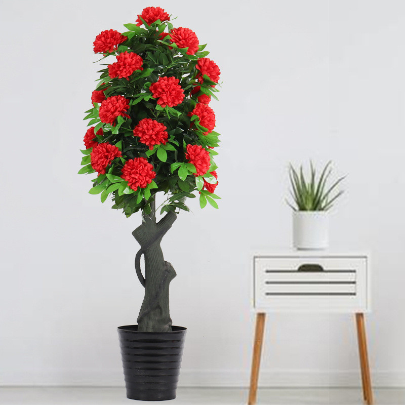 牡丹花直供仿真植物大型绿植物仿真厂家绣球花杜鹃花仿真桃花批发