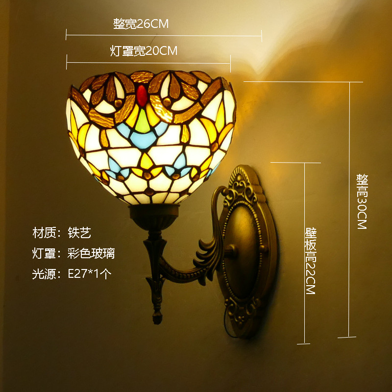 金港弯批发蒂凡尼2头壁灯酒店咖啡厅娱乐场所艺术灯具装饰镜前灯