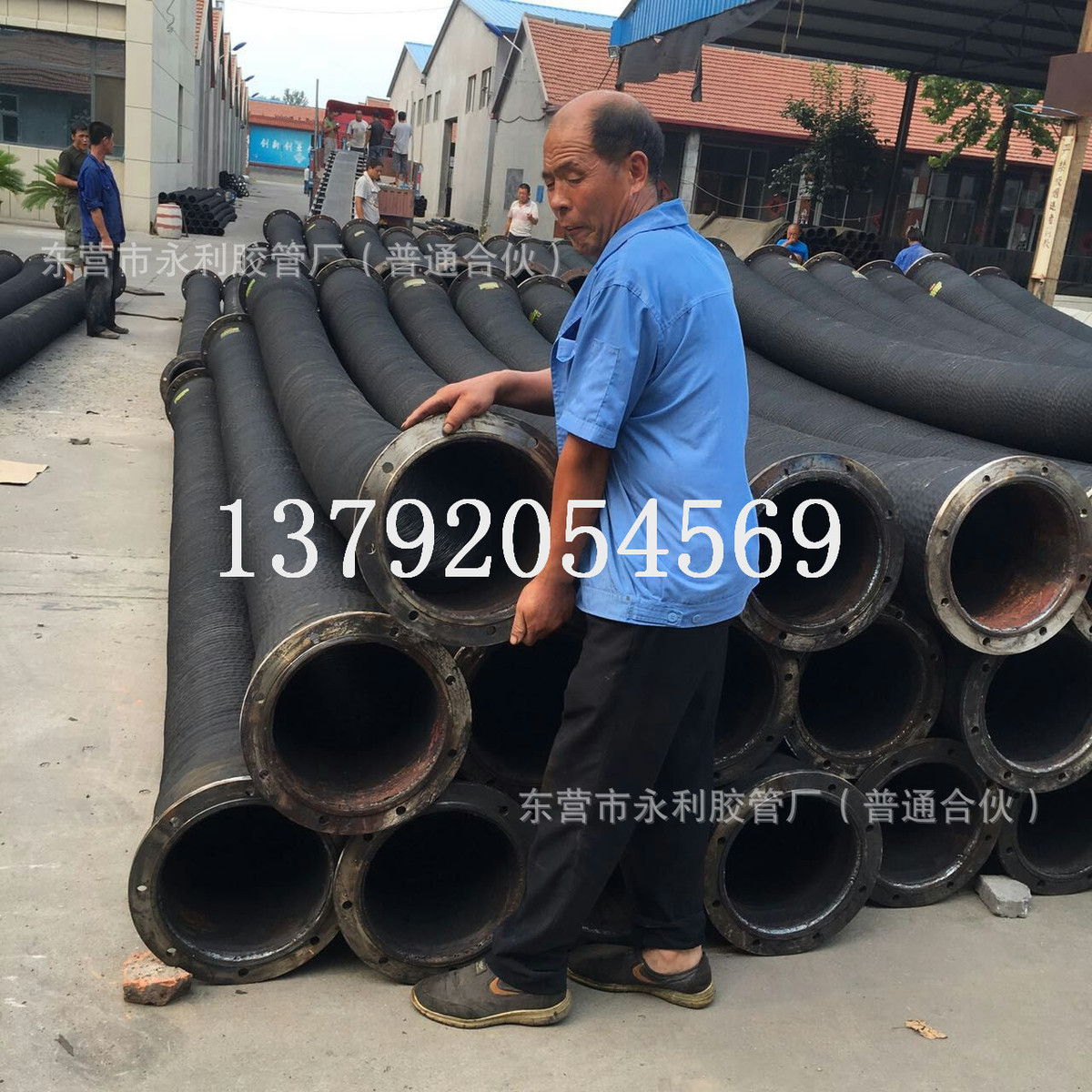 热销供应大口径排泥吸水胶管沙橡胶管挖泥船用法兰式连接抽