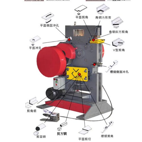冲剪机厂家角钢冲孔机槽钢打孔机扁铁不锈钢工字钢切断剪角剪切机