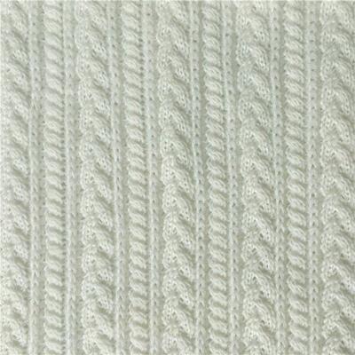 毛线针织工艺品箱包面料粗针提花麻花扭绳鞋帽抱枕布料厂家现货