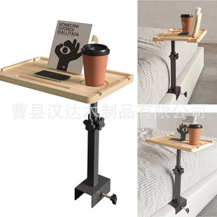 木制浴缸置物架浴缸红酒杯收纳架托盘铁木结合可调节收纳架