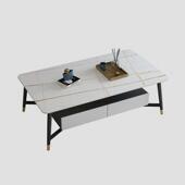 岩板轻奢小户型茶几桌客厅家用现代感北欧简约极简电视柜组合