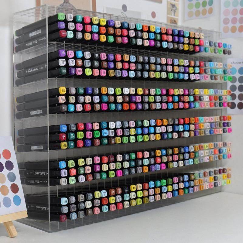 马克笔收纳盒丙烯收纳架笔架展示架桌面文具店支架笔搁亚克力彩,文具电教/文化用品/商务用品,笔筒,淘宝优惠券,粉丝福利购,淘宝优惠卷