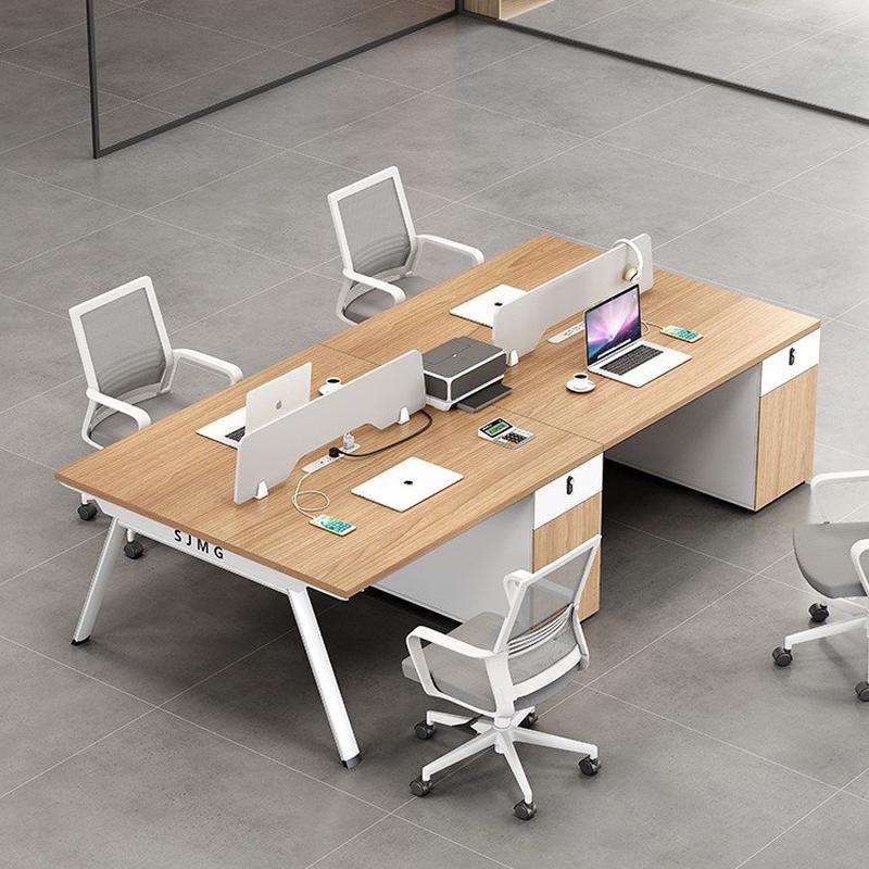 办公桌现代简约工位办公桌椅组合双4四6六人位员工办公家具职员桌