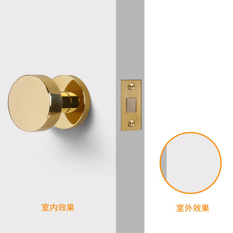 单面锁具带锁体静音隐形锁门把手合金木门整套吸磁家用面板通用型