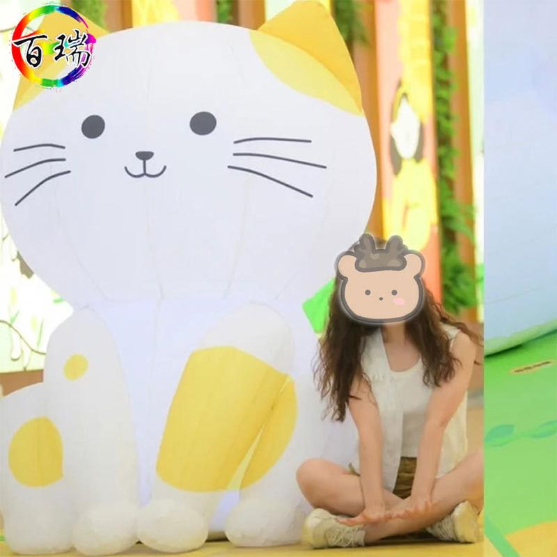 充气网红可爱猫咪气模商场广场艺术展览活动气氛道具模型美陈