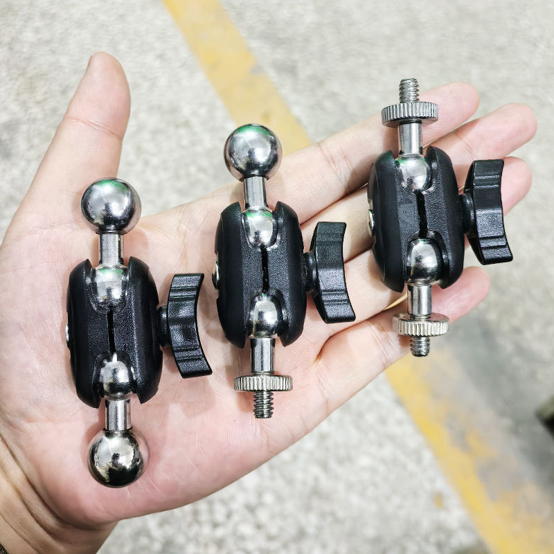 双17mm球头转1/4云台手机支架悬臂三角架替换万向轮转接连接配件