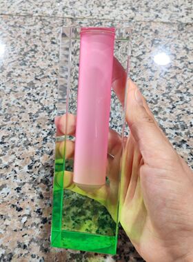 花瓶色彩渲染亚克力方柱花瓶玻璃气泡花器可插干花可水培花瓶炫彩