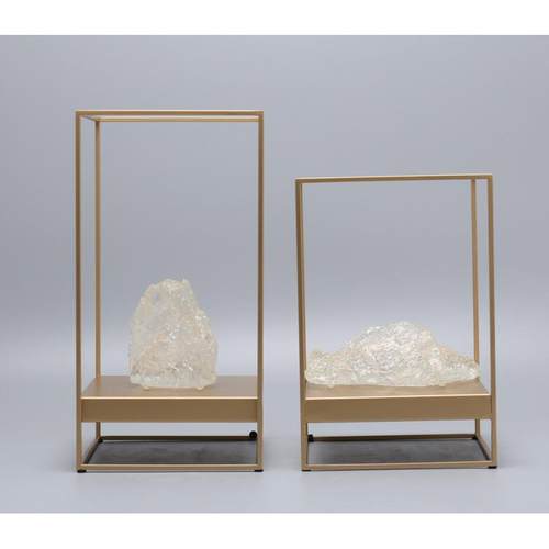 热销新中式透明铁艺现代假山摆件创意玄关酒店别墅售楼处样板房间