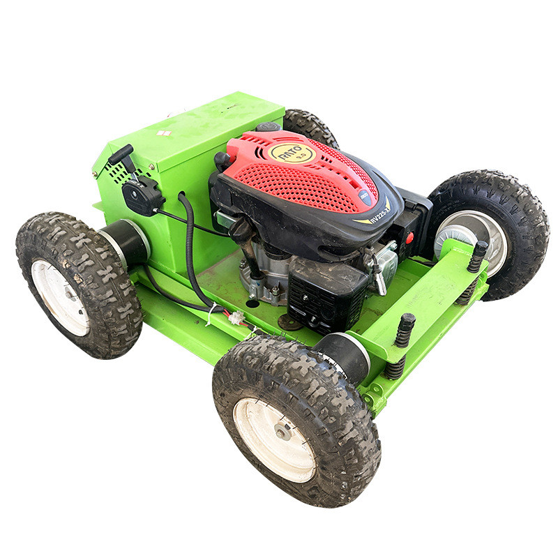 履带式遥控器草坪修剪割草机小型电打碎草机公园果园除草机