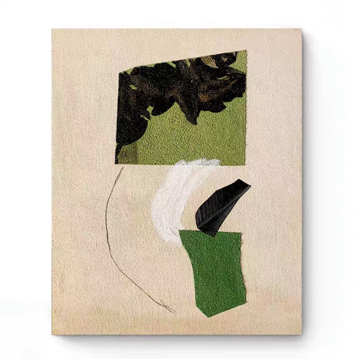 奶油风纯餐边柜极简抽象客厅沙发背后装饰画肌理油画玄关手绘挂画,家居饰品,现代装饰画,淘宝优惠券,粉丝福利购,淘宝优惠卷