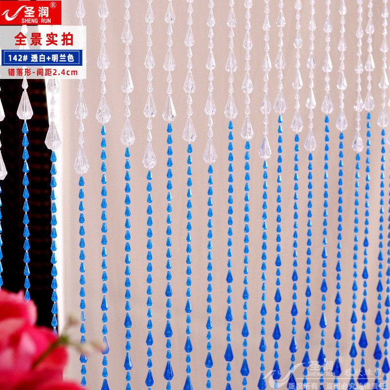 热销珠帘仿水晶珠链婚礼舞台布置客厅婚庆门帘隔断帘玄关装饰