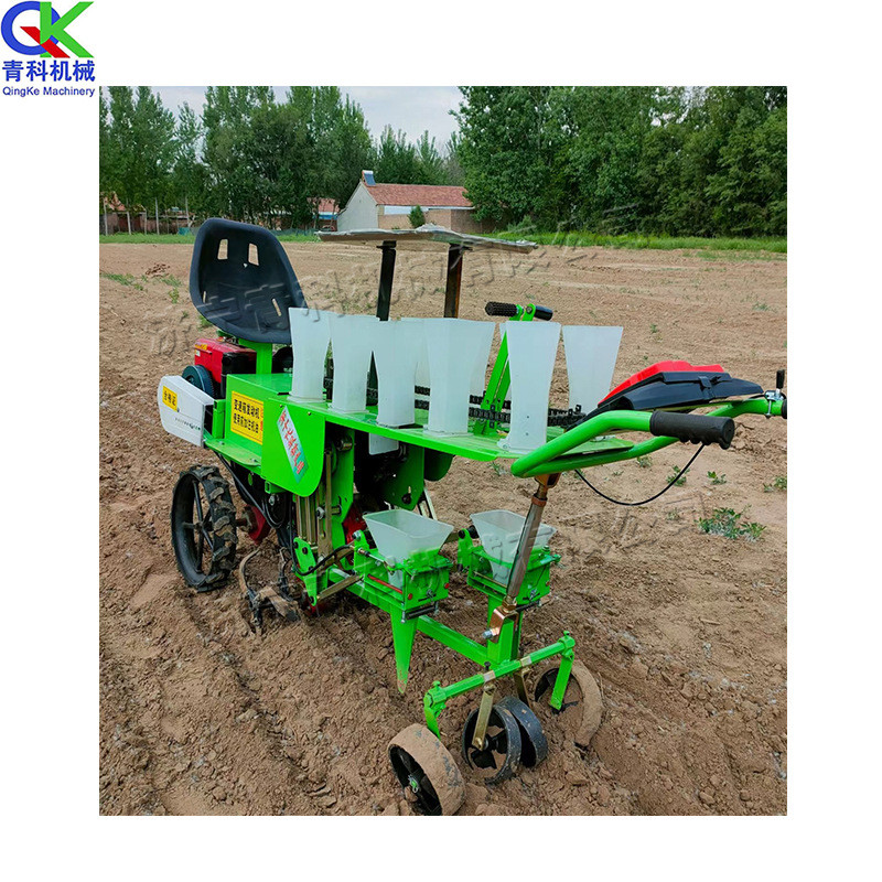两行蔬菜移栽机7.5马力汽油辣椒茄子苗栽种机乘坐式菜苗种植机