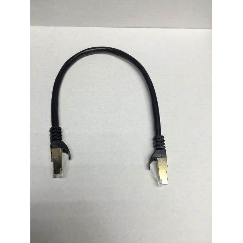 七类/CAT7网线 10GM 双屏蔽+双绞+无氧铜芯圆线+扁平线黑色/金色