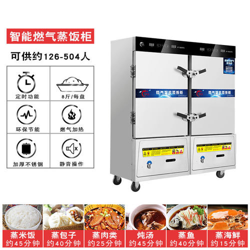 燃气电蒸箱蒸包炉蒸饭柜商用蒸饭车蒸米饭包子大容量智能自动饭机