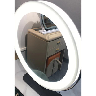 led化妆镜带灯台式桌面补光网红充电ins风梳妆台大号智能旋转镜子