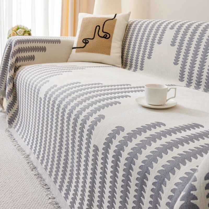 北欧简约高级感四季通用沙发盖布沙发巾防猫抓雪尼尔沙发套沙发毯