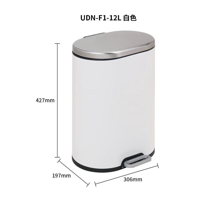 高品质颜值不锈钢脚踏客厅卫生间厕所家用厨房脚踩垃圾桶防水带盖