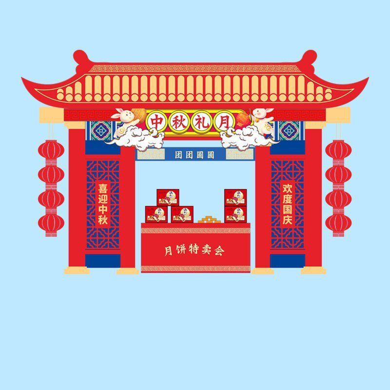 国潮摆摊车快餐车防水不夜城景区景点装饰旅游中国风大唐户外网红