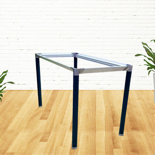 简约办公家具五金配件四脚餐桌茶几桌架铝合金班台组合会议台架