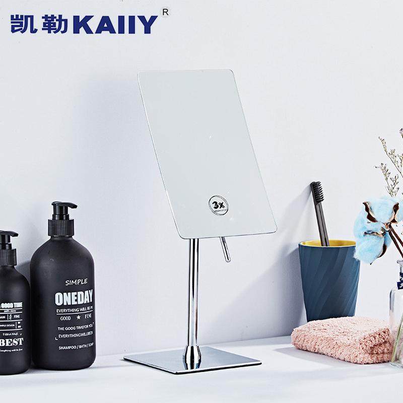 酒店台式化妆镜欧式镜子双面梳妆镜便携公主镜卧室美容镜3倍放大