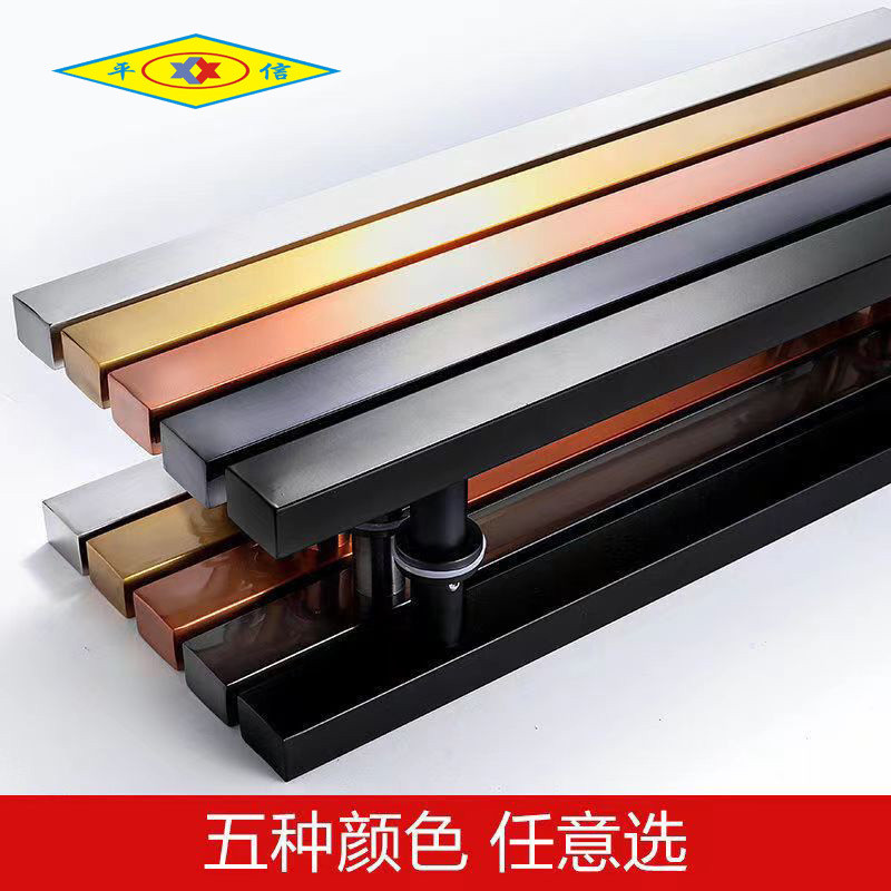 热销25*38*800*600孔框圆管中砂加厚推拉有玻璃门拉手不锈钢无框