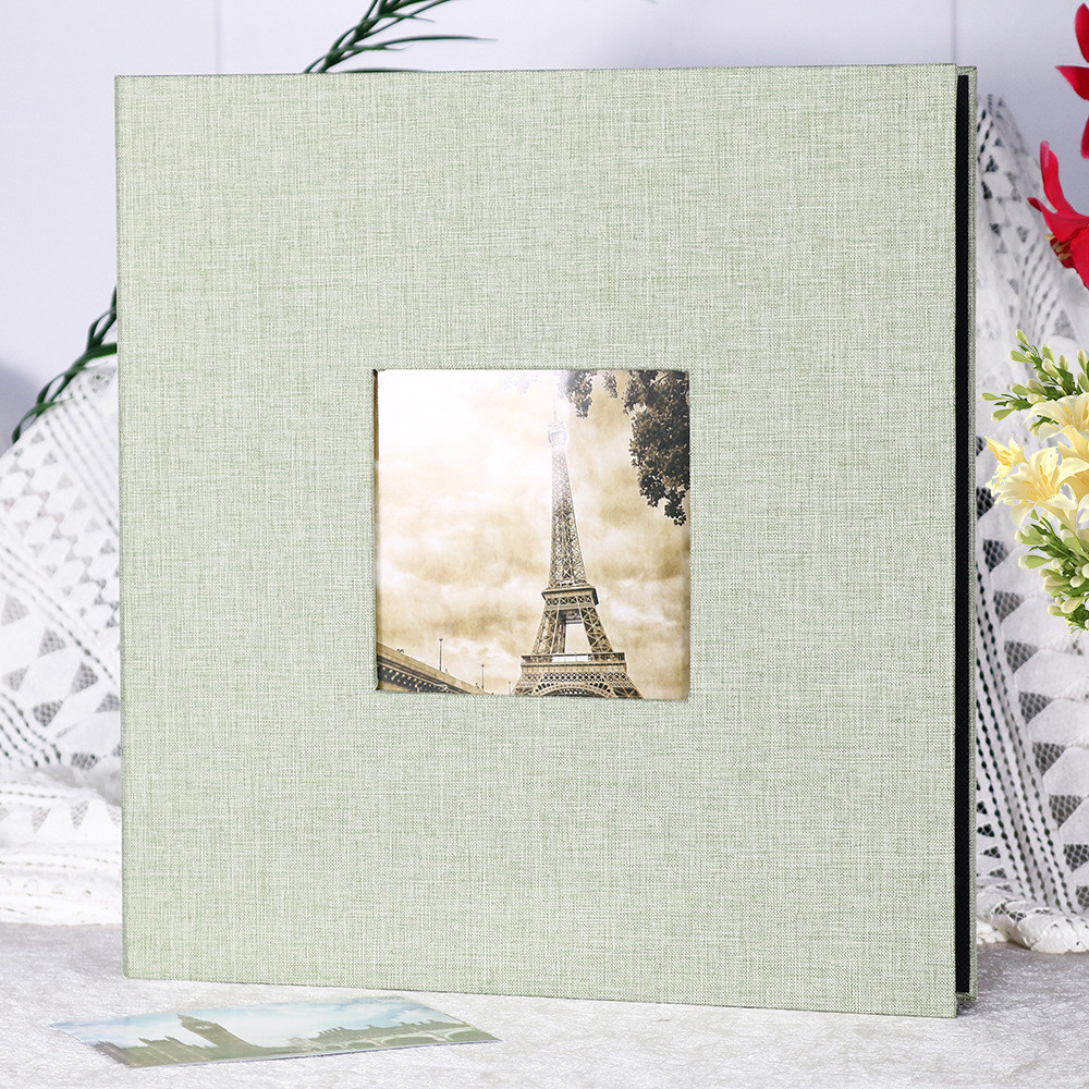 厂家批发直销家庭开窗相册6寸插袋影集12寸麻布大容量相册影集册