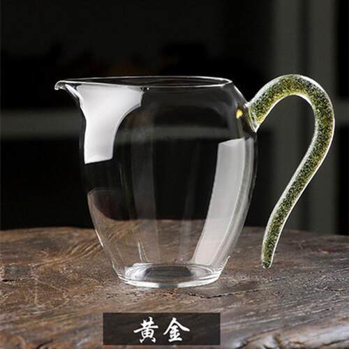 批发分茶器把高硼硅玻璃茶海匀杯家用过滤彩耐热玻璃茶具公道杯