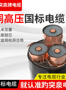 厂家现货yjv2210kv15kv35kv高压电缆3*70/95/120铜芯