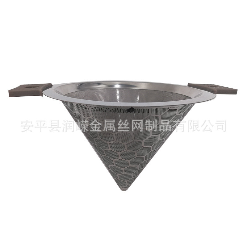 奶茶现货过滤器304不锈钢豆浆过滤网奶茶店保温桶细密双耳茶漏