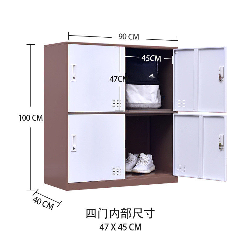 彩色更衣柜员工储物柜浴室存包柜学生阳台柜矮柜鞋柜柜铁皮小柜子