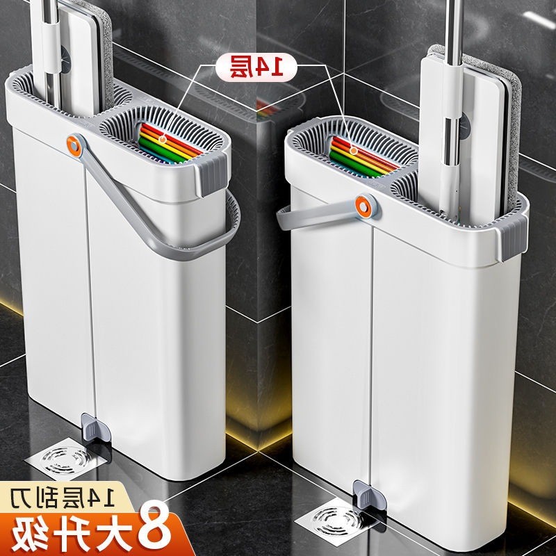 平板拖把家用带桶新款刮刮乐拖布免手洗懒人拖地一拖净