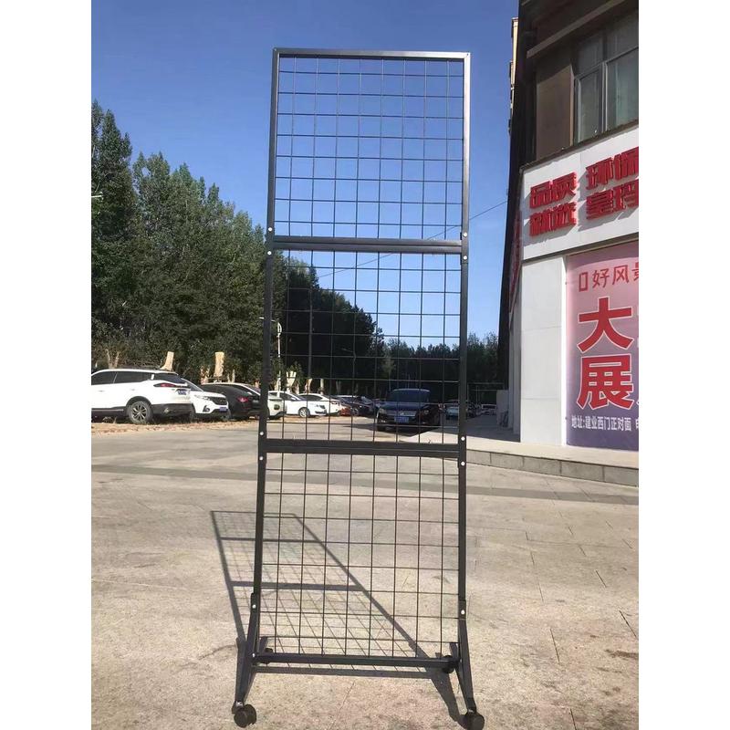 网架三折美观落地铁艺网架饰品展示架幼儿园作品展示网格挂架批发