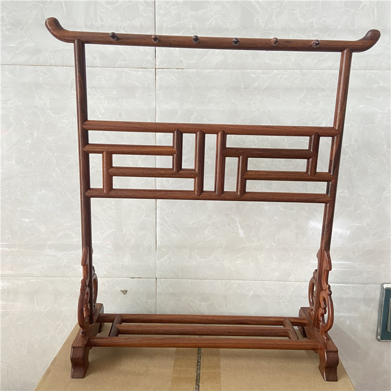 非洲酸枝木6毛12挂针笔笔挂办公室摆件挂件笔搁文房四宝书法用品