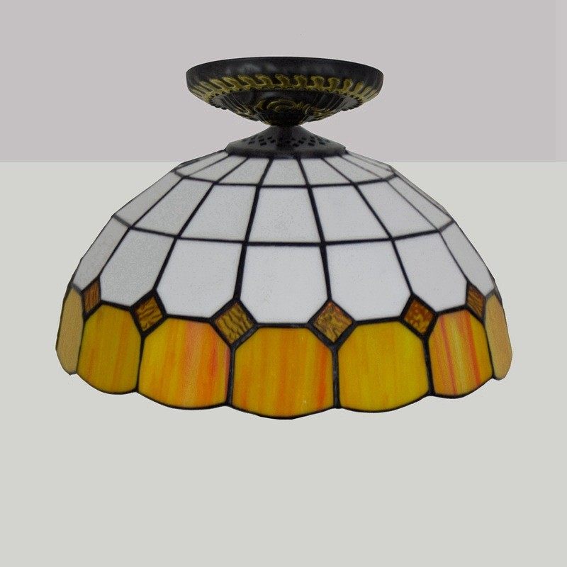 30cm欧地中海桔黄琈蒂凡尼彩色玻璃餐厅卧室过道走廊浴室吸顶灯具,家装灯饰光源,客厅吸顶灯,淘宝优惠券,粉丝福利购,淘宝优惠卷