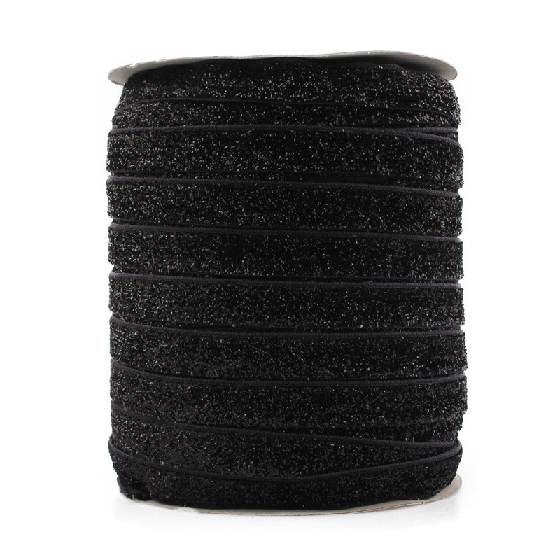 1cm氨纶锦纶弹力色织带金粉金葱包边带女孩发带配件辅料21色