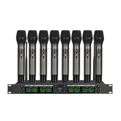 专业无线麦克风一拖八户外演出会议K歌舞台唱歌卡拉OK动圈话筒