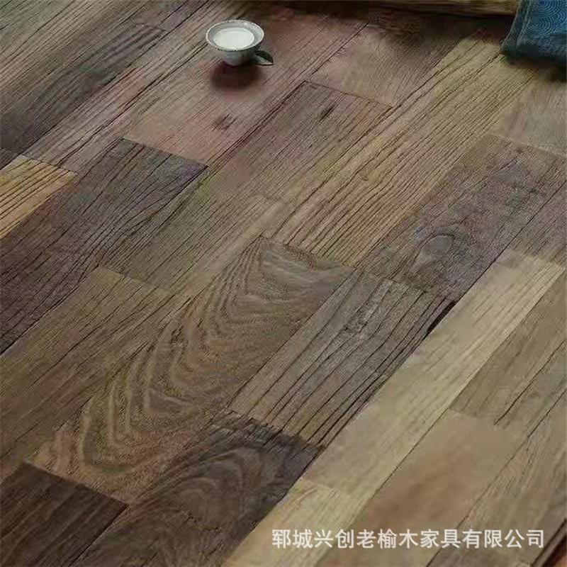 热销老榆木超市货架木板吧台窗木质餐桌楼梯原木纹理清晰装修稳定