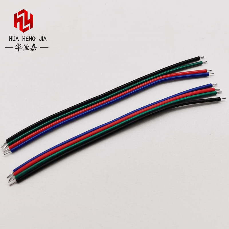 rgb4pin焊接线 彩排线 四并双头上锡线 LED灯专业线 超软灯条线材