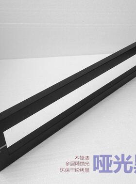 ri0t玻璃门拉手黑色不锈钢方管大把手防火木门ktv扶手哑黑1.2米1.