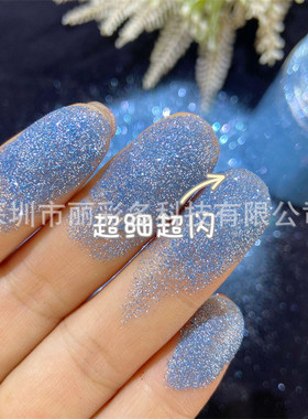 丽彩多diy0.1金葱粉套装麻闪粉细粉黑色纯色细沙美甲流麻材料流