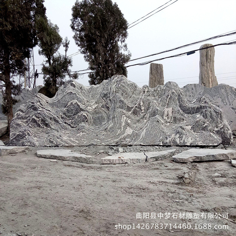 热销风景自然石门牌    晚霞红景观石    泰山石摆件雪浪石石 - 实物图
