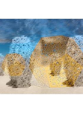 源头厂家不锈钢魔方雕塑正方体标志发光字母城市镂空金属景观摆件