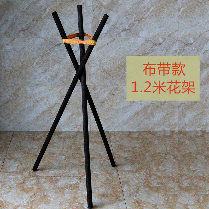 开业架子花架开张花篮支架实木黑色布带三角架三叉三脚架花店新款