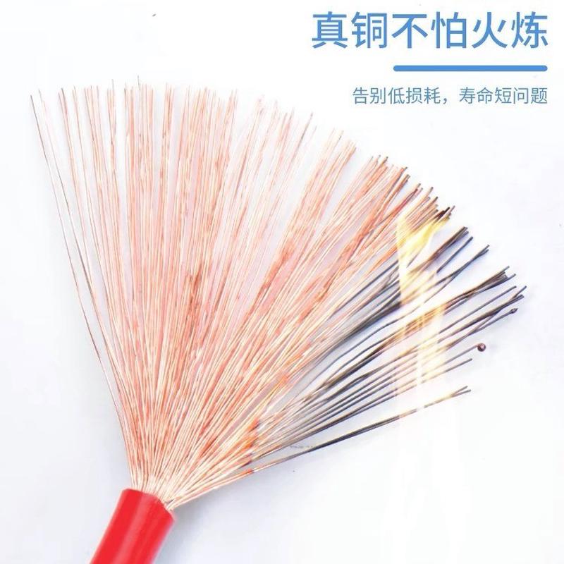 热销国标多股bvr阻燃电线家装汉丹纯铜芯软线2.5/4/6/10平方家用