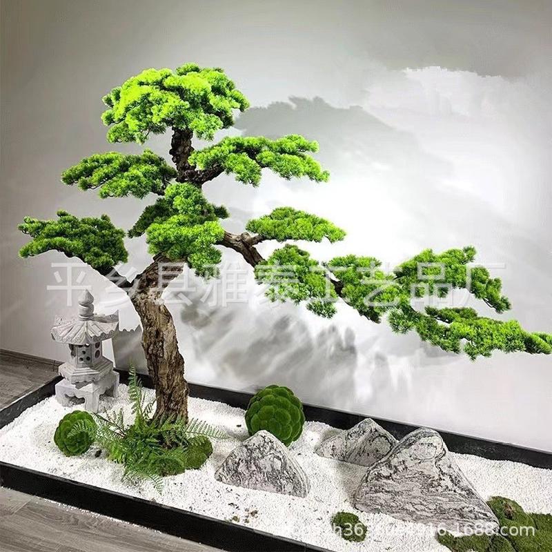 仿真松树迎客松罗汉松假松树商场酒店装饰造型迎客松假造景观型树